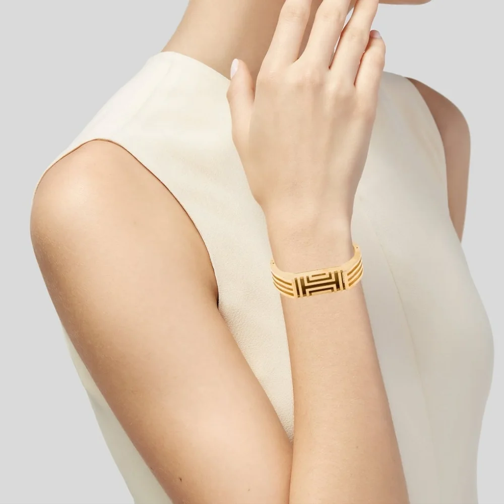 Tory Burch Fitbit Metal Hinged Bracelet